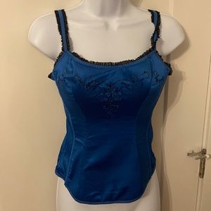 Blue Bustier Corset with Jewels by Rampage